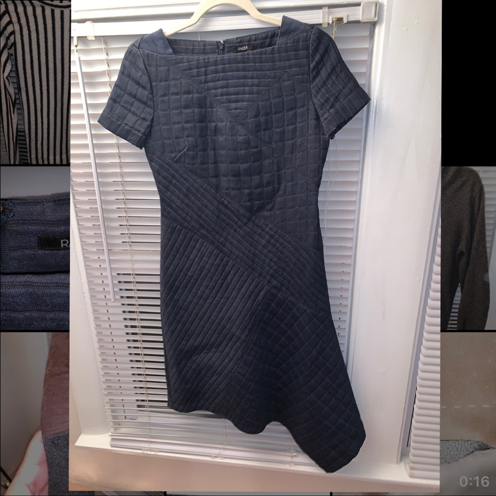 Raoul Asymmetrical Navy Dress